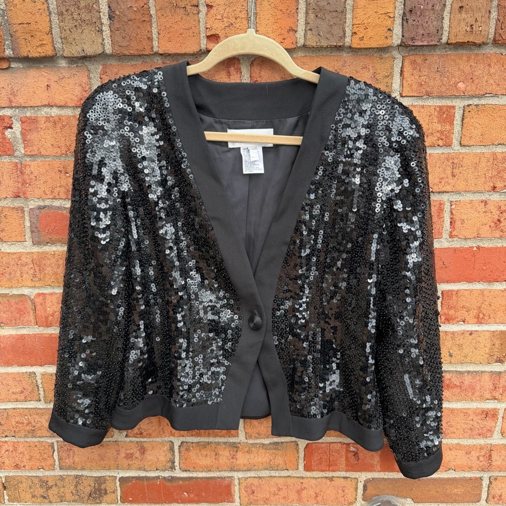 Amazing Vintage 80s-90s Worth Black Tie Jacket